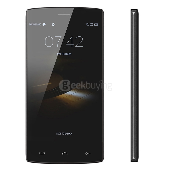 HOMTOM HT7 5.5inch HD Screen MT6580A Quad Core Smartphone Android 5.1 1GB RAM 8GB ROM 3000mAh Smart Wake - Black