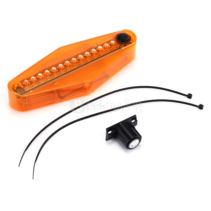CHT-0309 14 LED 40 Design Patterns Bike Bicycle Wheel Spoke Light - Orange