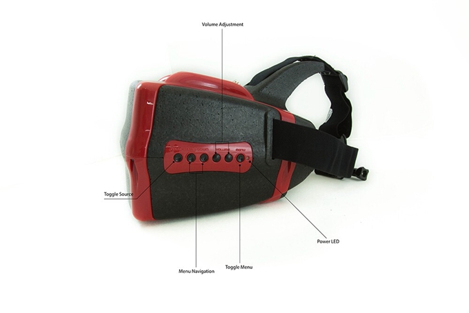 Headplay 5.8G FPV Goggles Aerial Video Glasses FOV72 1280*800 HD HDMI40 - Red