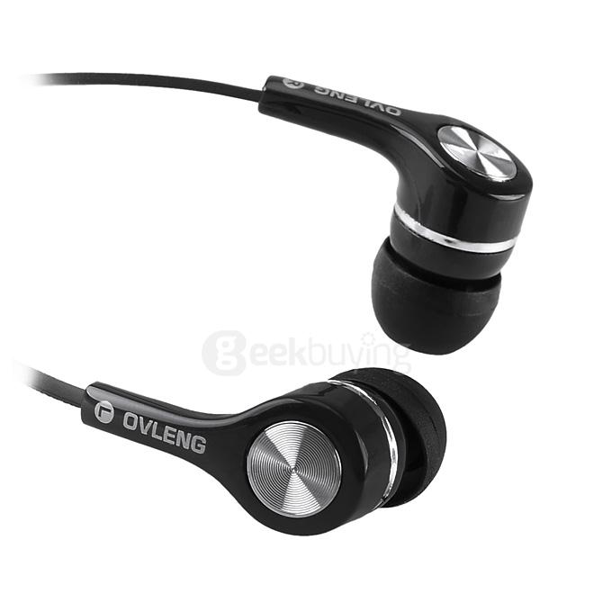 OVLENG OV-IP530 In-Ear Professional Moving Coil Earphones w/ Mic for Mobile Phone - Black