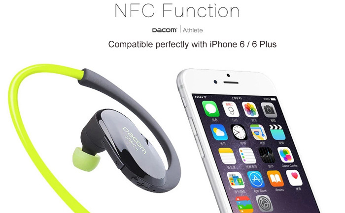 Dacom Athlete NFC Bluetooth Headset BT4.0 Wireless Stereo Headphone Music Earphones With MIC - Blue