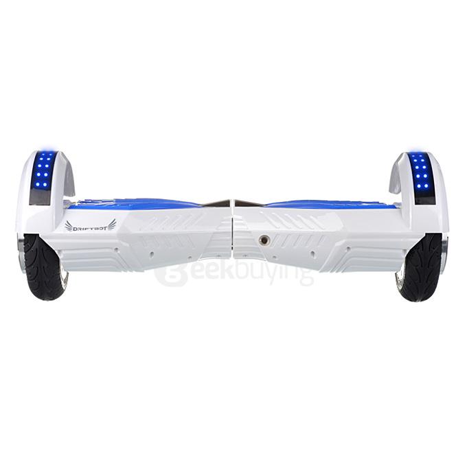4400MAH Dual Wheels Self Balancing Electric Scooter Drifting Board with Bluetooth Speaker and LED - White and Blue