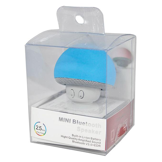 Portable Creative Mushroom Style Mini Bluetooth Speaker - Blue