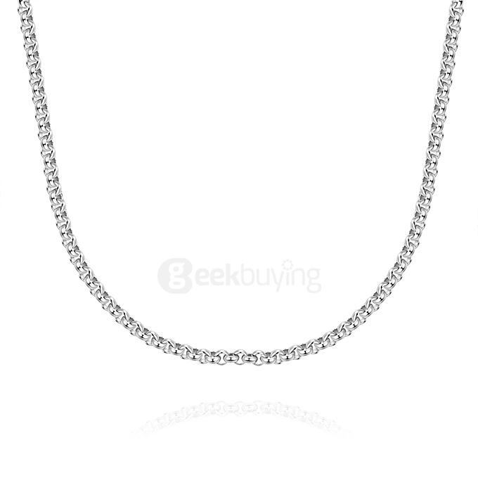 GOMAYA GMYC001-18 Retro 316 Stainless Steel Chain Rolo Punk Retro Necklace Size 2MMX45CM