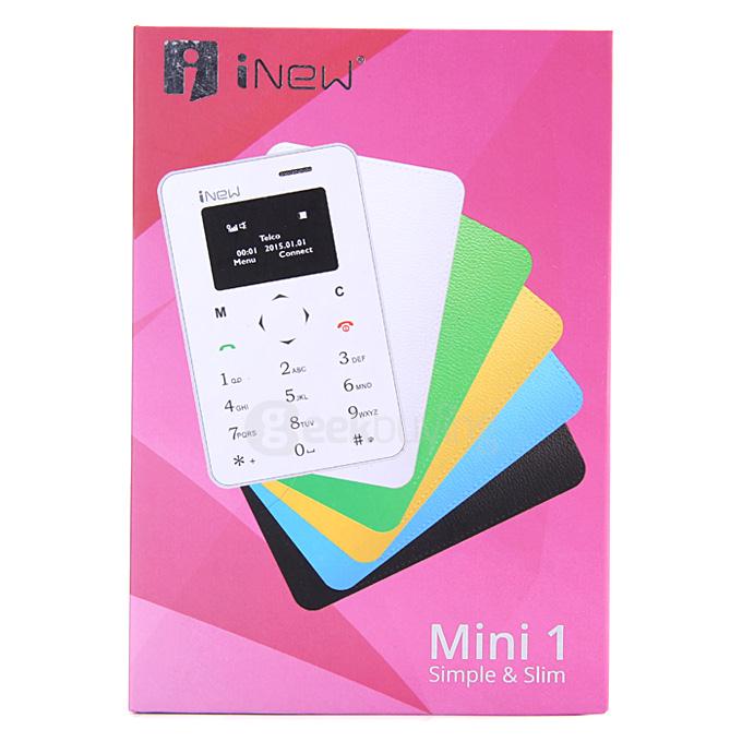iNEW Mini1 5.3mm Ultra Thin Slim 0.96 inch MT6261D Single Core Mini Pocket Card Cell Phones Bluetooth - Yellow