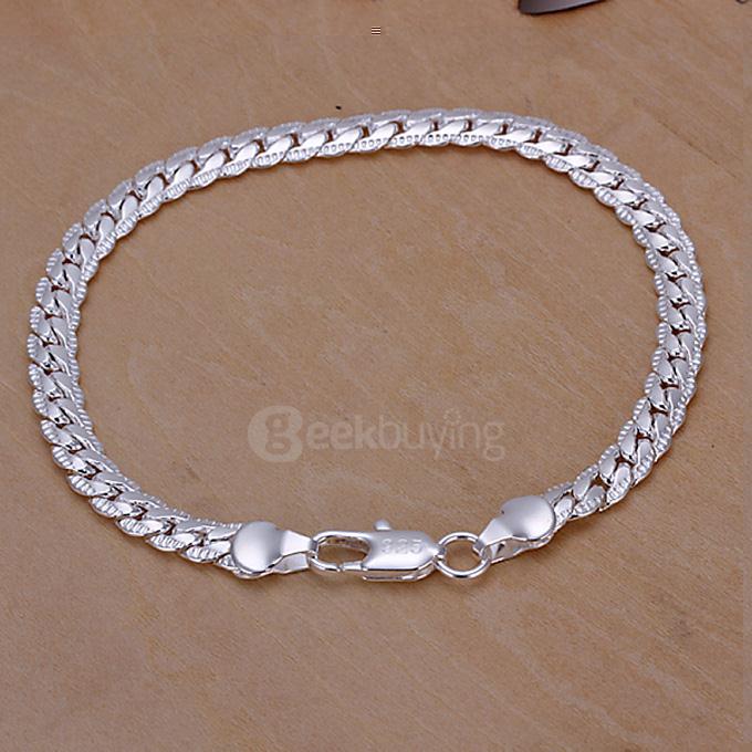 Men`s Snake Bracelet Silver Bracelet 5mm
