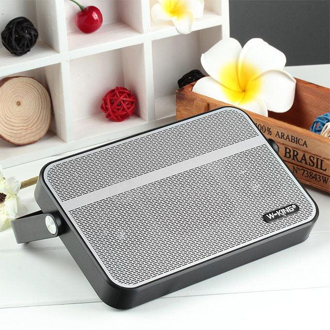 W-KING T9 Portable Ultra Slim NFC Wireless Bluetooth Outdoor Speaker - Silver