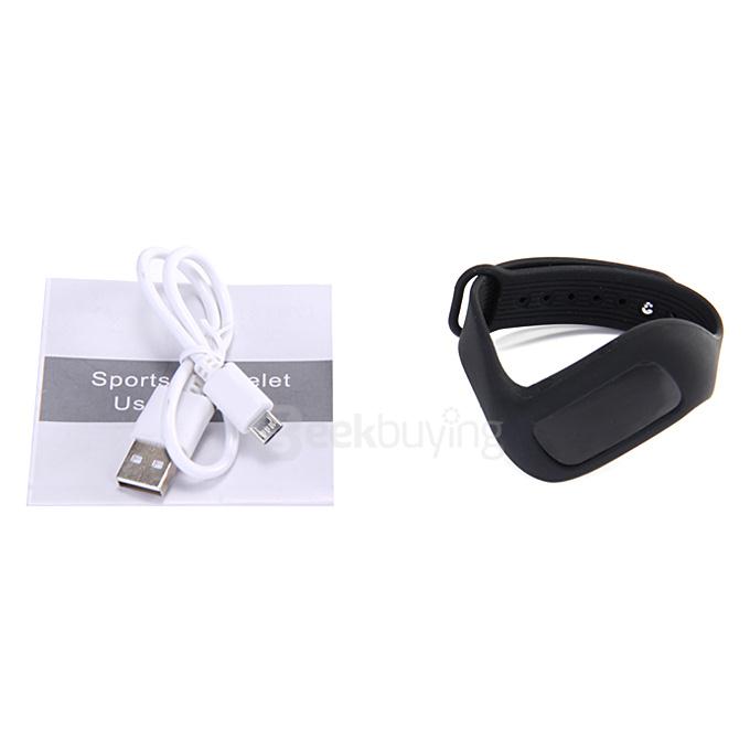 SWB01 Bluetooth 4.0 Smart Sports Bracelet OLED Display Screen for Smartphone with Pedometer Sleep Monitor Alarm Fitness Tracker - Black