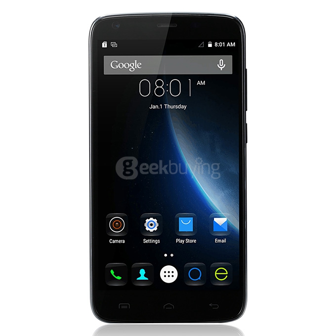 DOOGEE T6 5.5inch IPS HD 4G LTE 6250mAh Android 5.1 Smartphone 64-Bit MT6735 Quad Core 2GB 16GB 13.0MP - Black