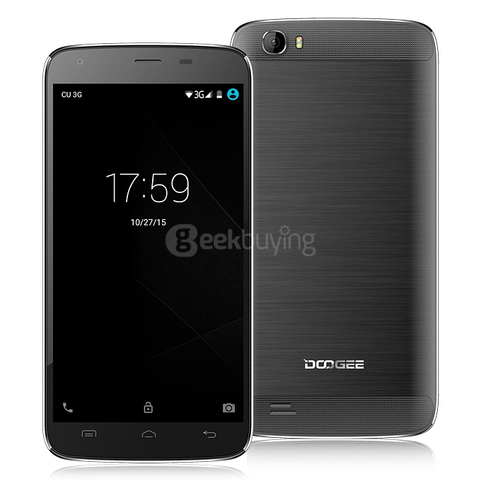 DOOGEE T6 5.5inch IPS HD 4G LTE 6250mAh Android 5.1 Smartphone 64-Bit MT6735 Quad Core 2GB 16GB 13.0MP - Black
