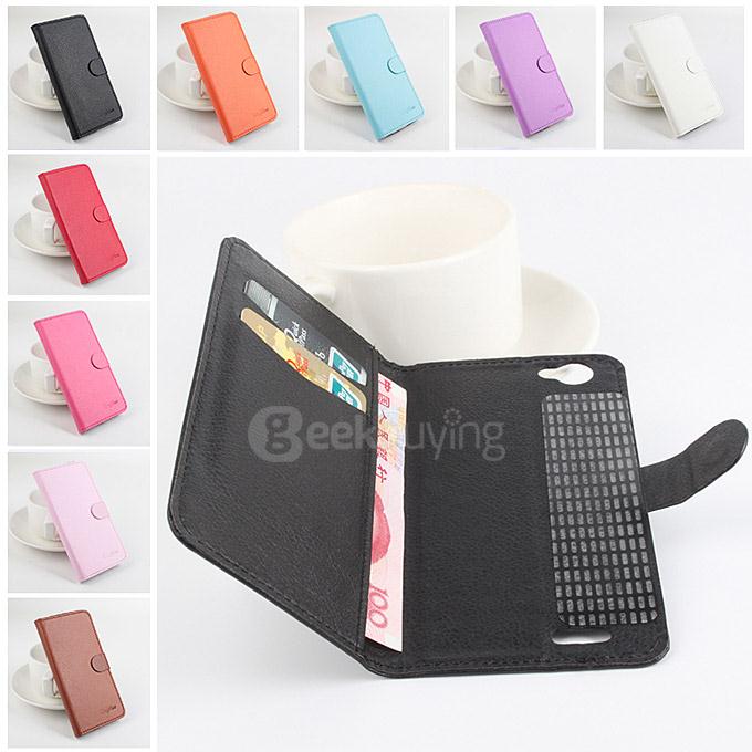 Litchi Texture Protective Hard Cover Flip Stand Leather Case for CUBOT X17 Smartphone - White
