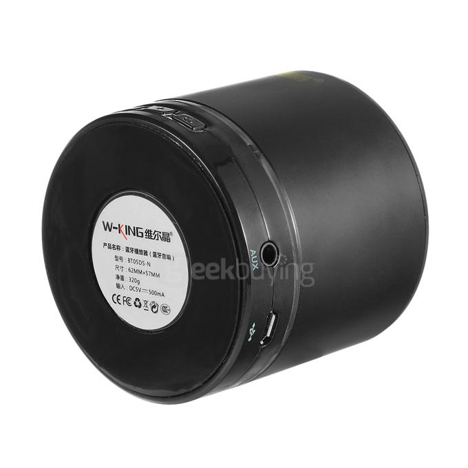 W-KING W6 Portable Wireless Bluetooth Metal Speaker w/TF Card Reader & Hand-free Phone Call - Black