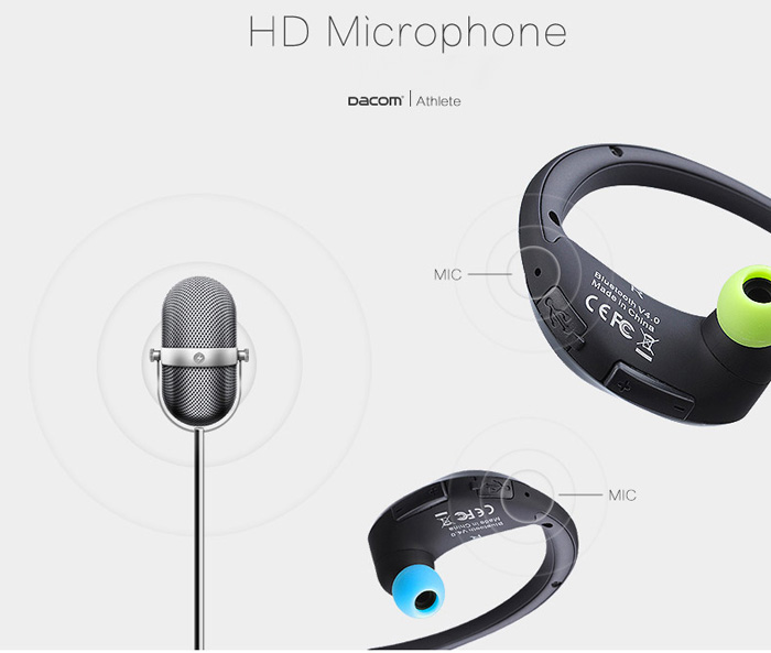Dacom Athlete NFC Bluetooth Headset BT4.0 Wireless Stereo Headphone Music Earphones With MIC - Blue