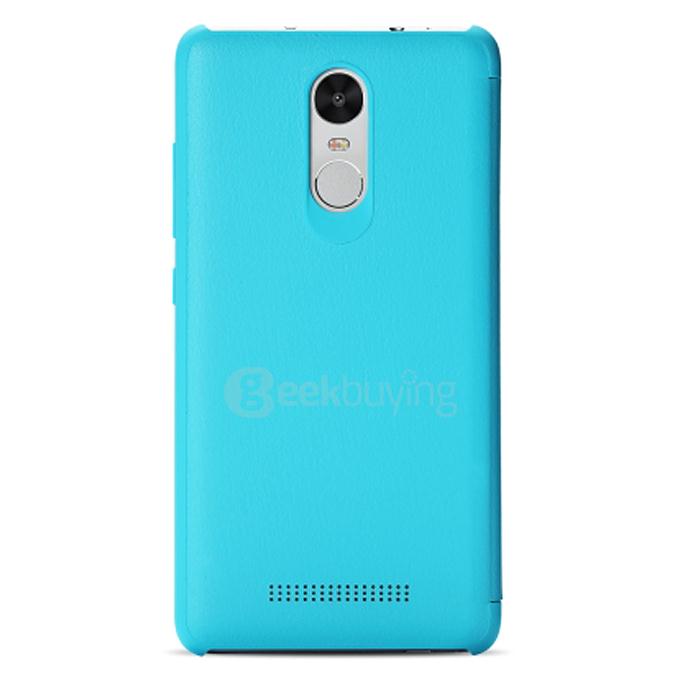 Original Xiaomi Protective PU Leather Hard Flip Cover Shell Smart Cover for Xiaomi Redmi Note 3 / Redmi Note 3 Pro - Blue