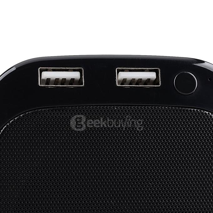 MUC1001 Multifunction Bluetooth Speaker Dual USB Ports LED Night Light - Black