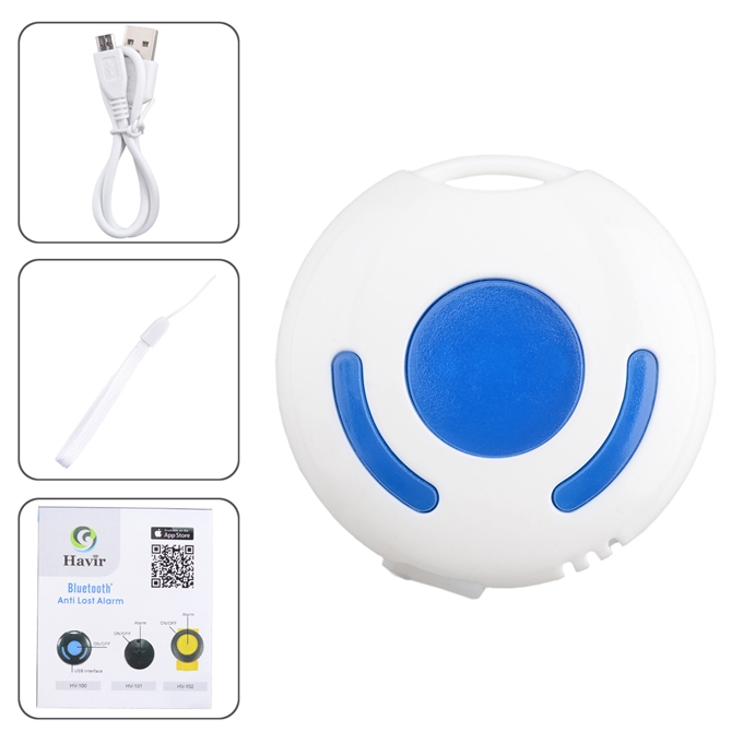 HAVIR HV-100 Mini Wireless Bluetooth Anti-lost Alarm for iPhone 4S/5/5S/5C/iPad Mini/iPad 3/iPad 4/iPad Air/iPod Touch 5 - White