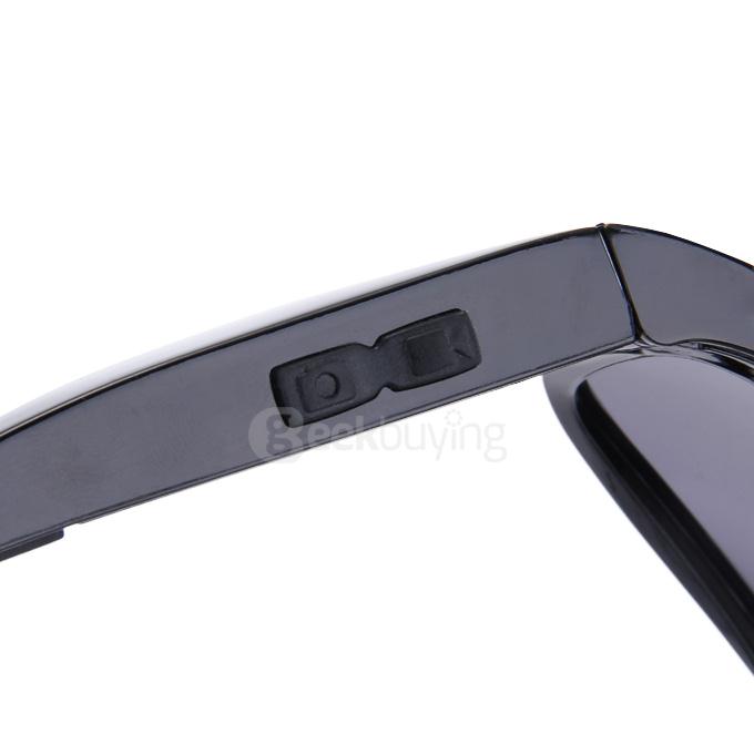 MS4 Polarized UV400 Bluetooth Sunglasses HD 720P Camera Video Recoder with 8GB SD Card - Black