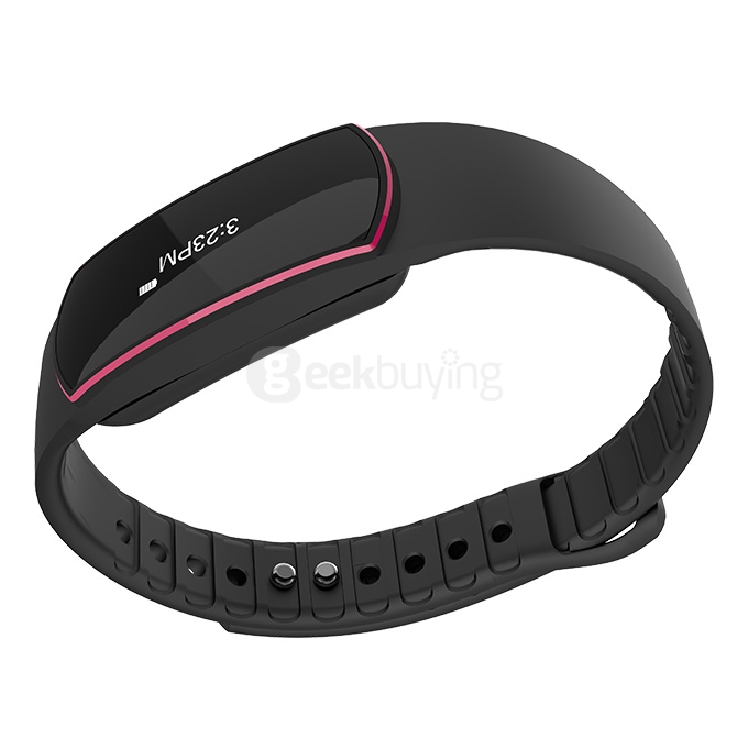 TRASENSE TS-H07 Bluetooth 4.0 Smartband Touch Screen IP67 Activity Fitness Tracker Call Reminder Alarm Clock Smart Bracelet for Android iOS - Rose