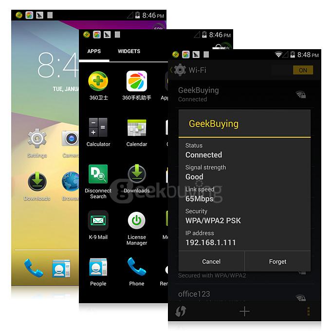 Blackphone BP1 4.7inch HD 4G LTE Android 4.4 Smartphone NVIDIA Tegra 4i Quad Core 1GB RAM 16GB ROM Private OS - Black