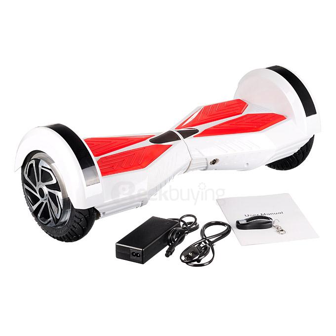 4400MAH Dual Wheels Self Balancing Scooter Electric Drifting Board with LED - White and Red