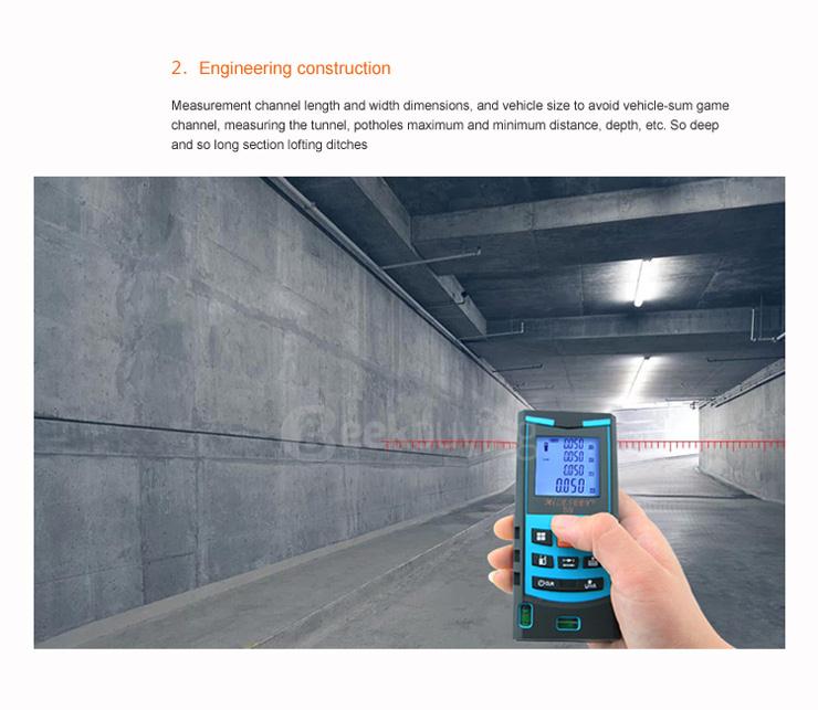 Mileseey X6 100m Handheld Rangefinder Laser Distance Meter Digital Laser Range Finder