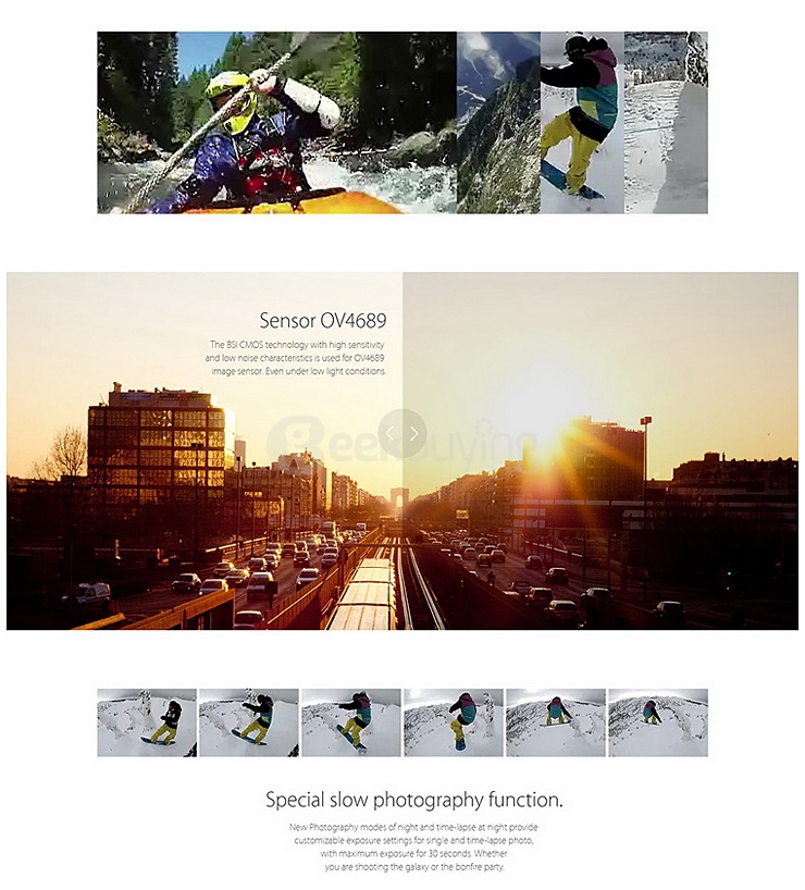 ELEPHONE ELE CAM Explorer 2.0inch TFT 4K WIFI Action Camera Allwinner V3 OV4689 Waterproof APP Control Sport Camera - Black