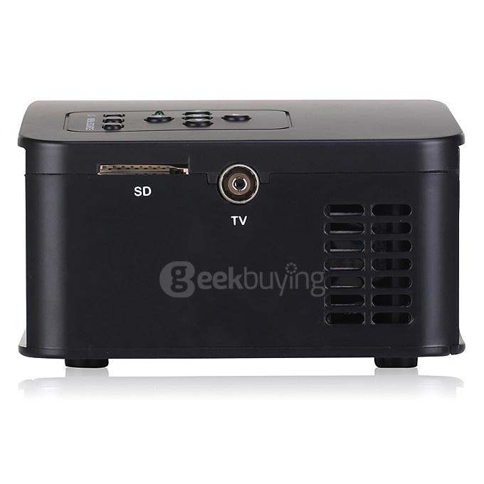 X6 1080P HD MINI LCD Projector Home Theater 800LM HDMI TV USB AV VGA SD - Black