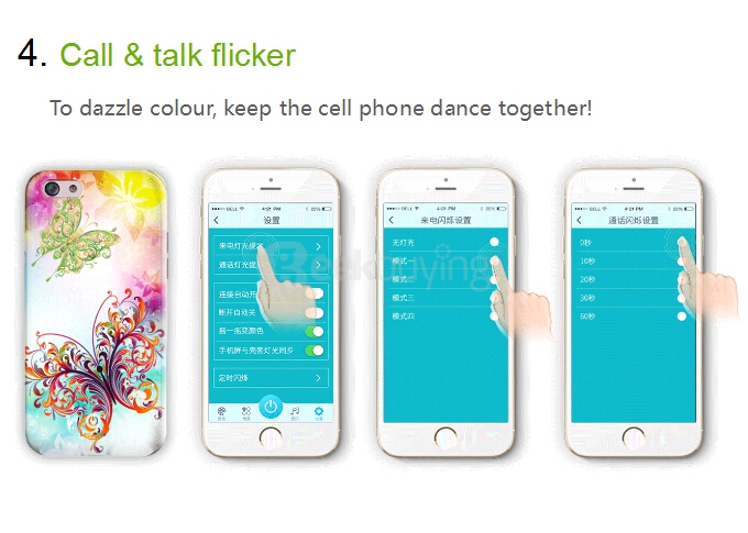 Show Love H3003 Flicker Phone Case Protective Silicon Case Cover for Apple iPhone 6 iPhone 6S - Dancer