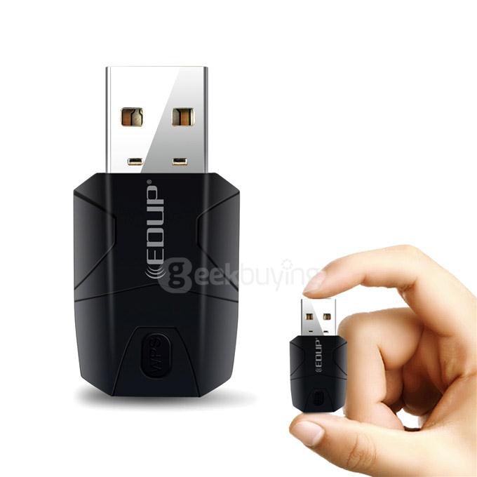 EDUP EP-N1571 300Mbps 802.11n/g/b WiFi N LAN USB Adapter Network Card for Desktop Laptop - Black