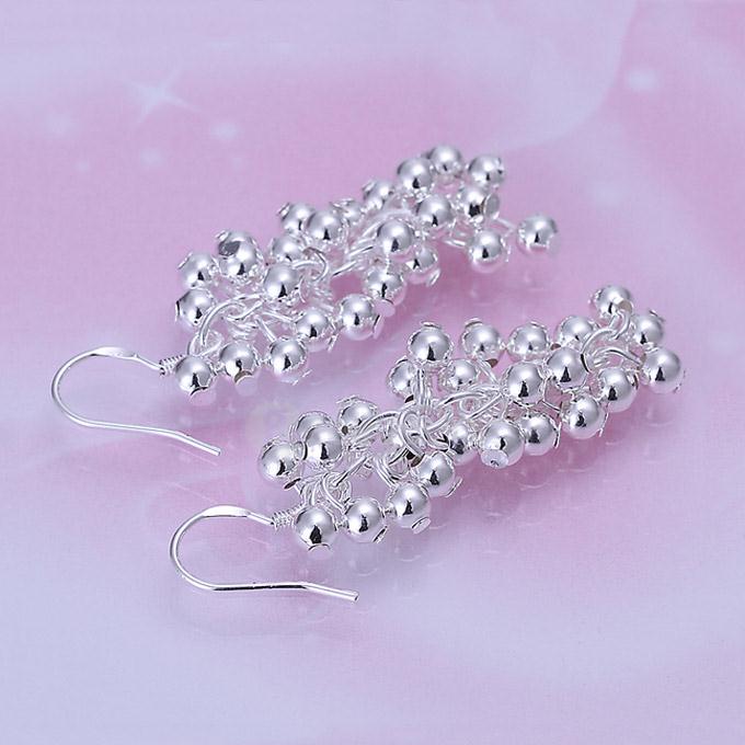 Grape Vine Silver Earrings Pearl Earrings