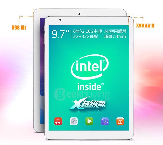 Teclast X98 Air II Android 4.4 9.7 Inch 2GB/32GB Tablet PC Intel Z3736F Quad Core 2.16GHz IPS 2048*1536 HDMI - White