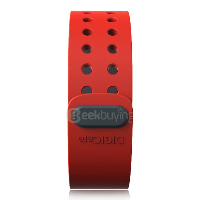 Digicare ERI Bluetooth 4.0 Smart Bracelet Wristband IP67 Heart Rate Monitor Smartband Thermometer Fitness Tracker - Red