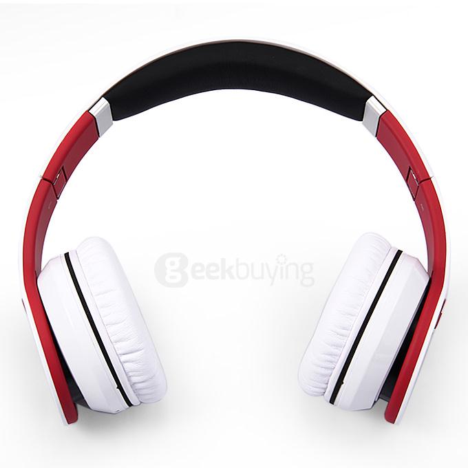 Syllable G08 Folding Design Wireless Bluetooth Stereo Headphones w/ Mic - White