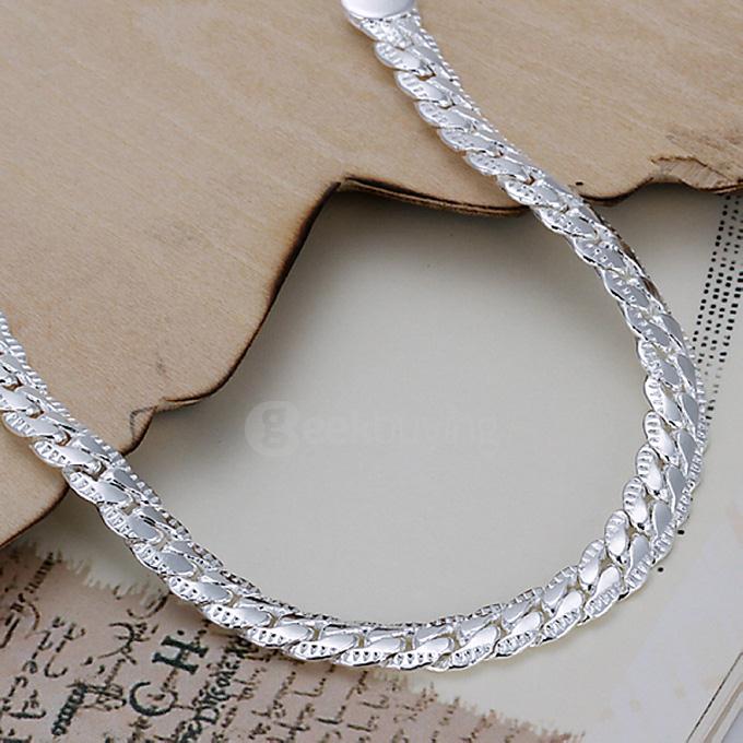Men`s Snake Bracelet Silver Bracelet 5mm