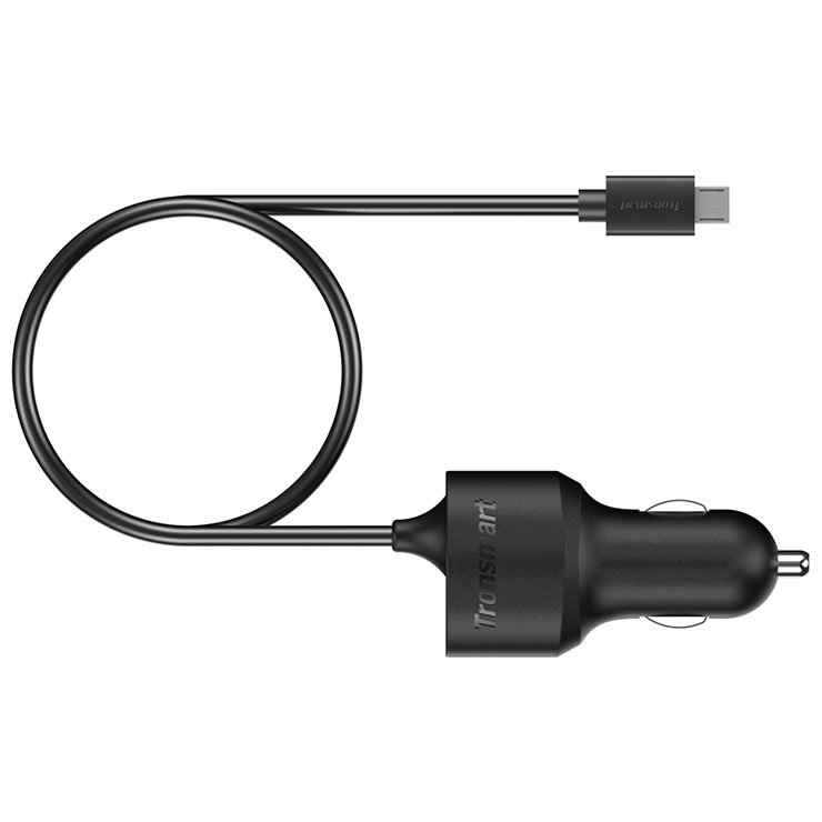 Tronsmart Quick Charge 2.0 VoltIQ 2 Ports 30W Rapid Car Charger for Samsung Galaxy HTC Sony Xiaomi LG Motorola - Black