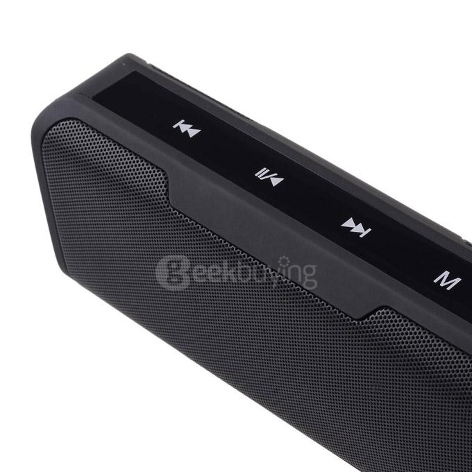 Bluetooth 3.0 Speaker 4000mA Power Bank Hands-free FM Music Player - Black