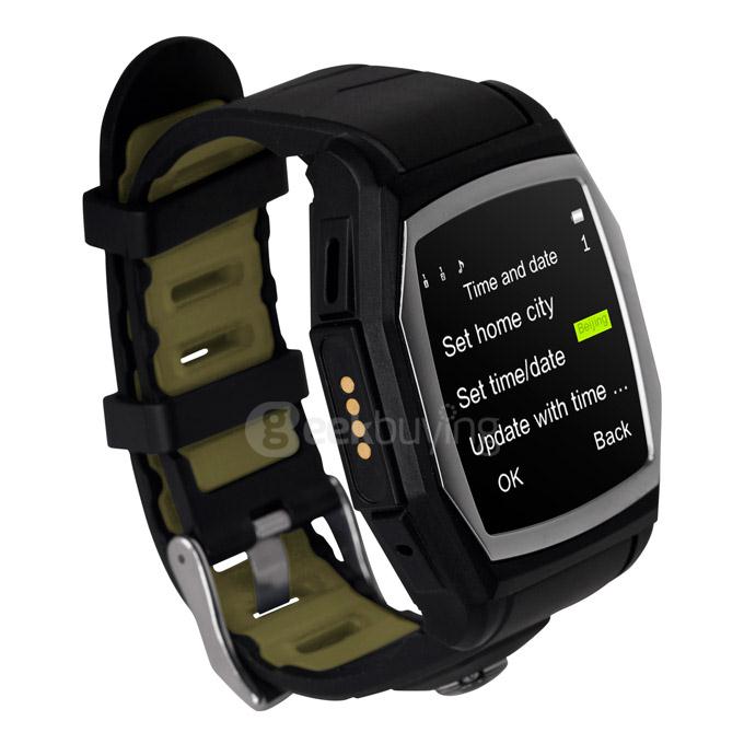 King Wear GT68 SmartWear SIM Card Smart Watch Phone Heart Rate Monitor GPS Compass Outdoor Use For Android & iOS - Green