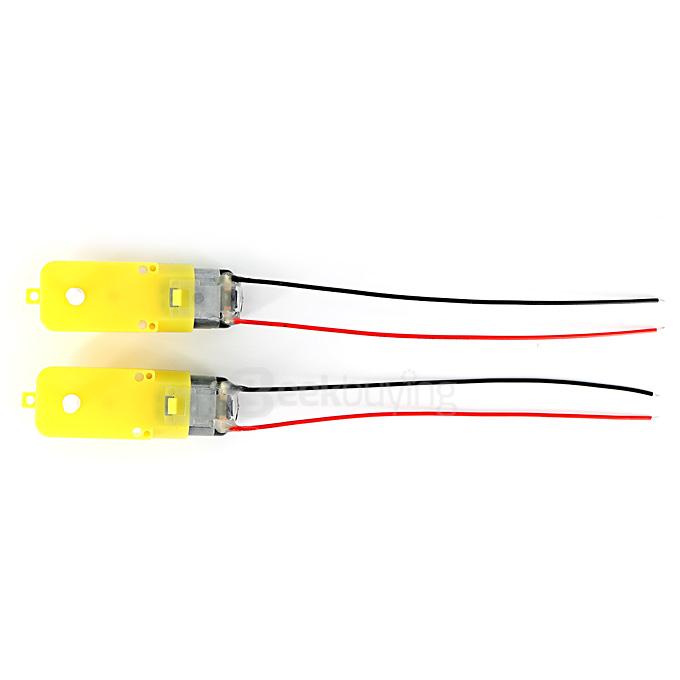 3V-6V DC Gear Motor with Cable Large Torque Motor 2PCS for Smart Car