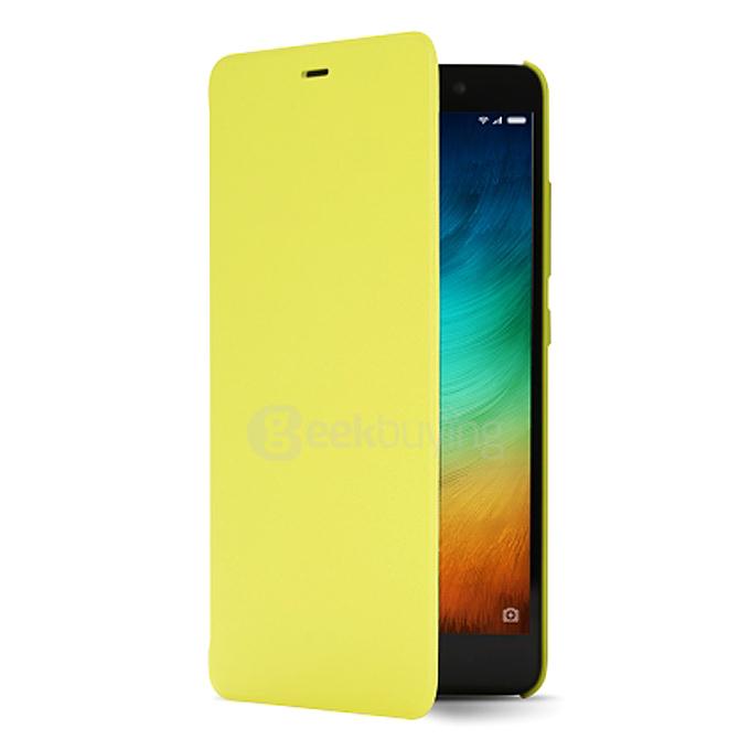 Original Xiaomi Protective PU Leather Hard Flip Cover Shell Smart Cover for Xiaomi Redmi Note 3 / Redmi Note 3 Pro - Olivine