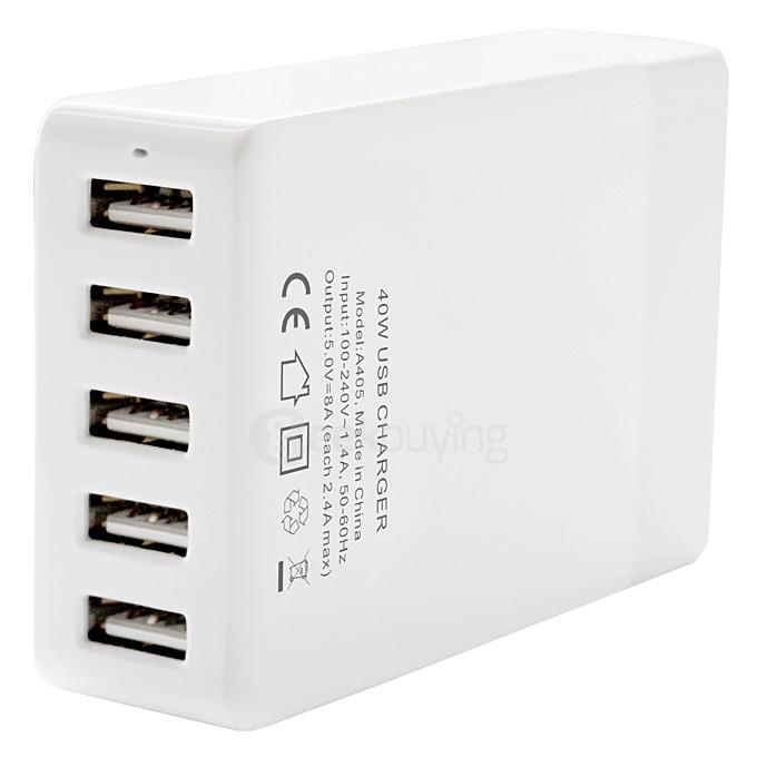 Measy A405 40W / 8A 5 USB Ports Smart Charger - EU Plug