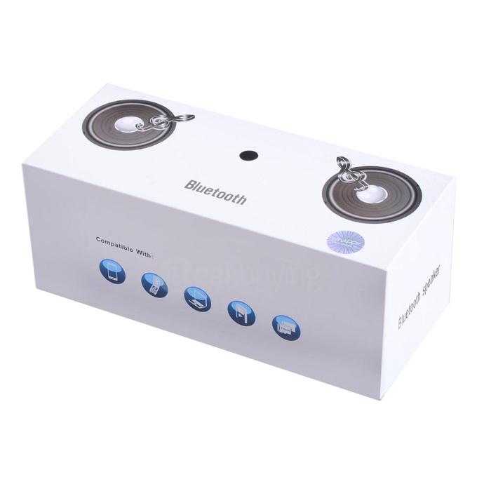 Bluetooth 3.0 Speaker 4000mA Power Bank Hands-free FM Music Player - Black