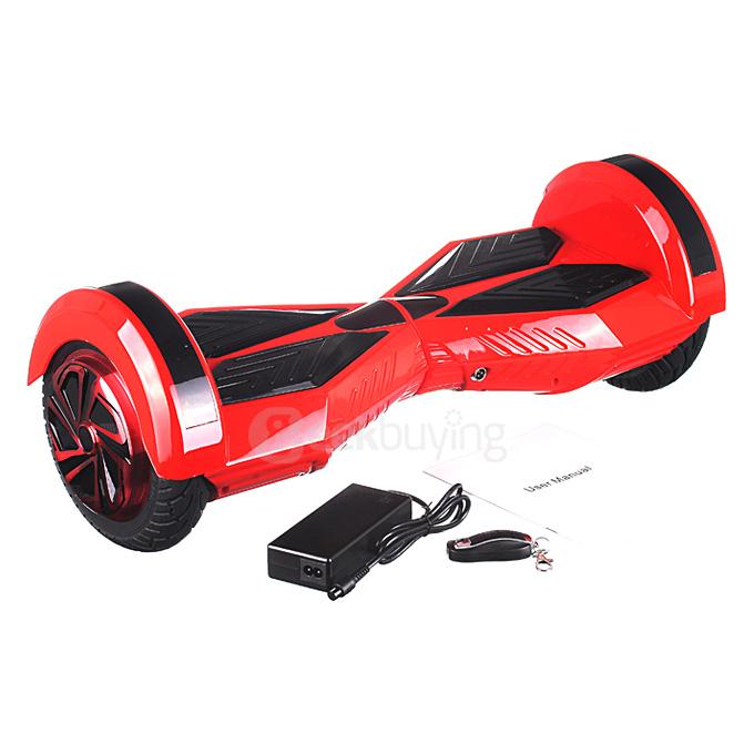4400MAH Dual Wheels Self Balancing Scooter Electric Drifting Board with LED - Red and Black