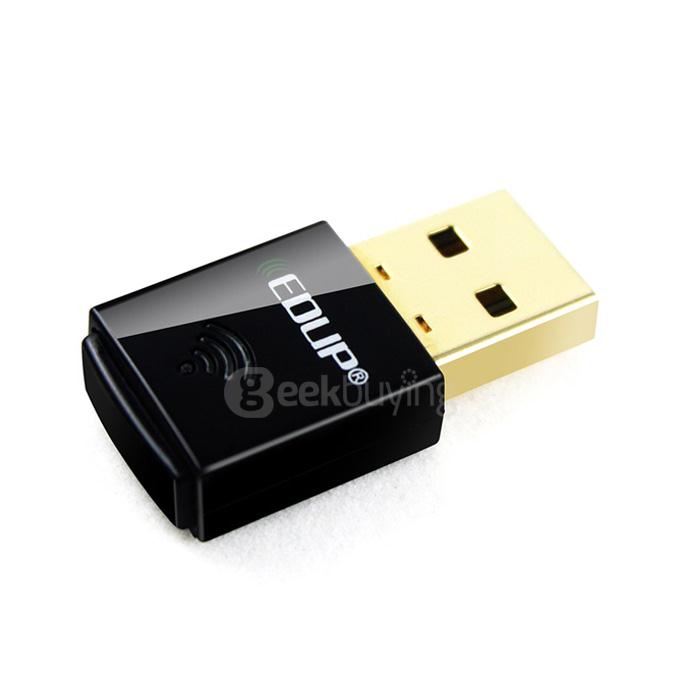 EDUP EP-N1557 300Mbps 802.11n/g/b Wireless WiFi USB LAN Adapter Network Card Support Soft AP - Black