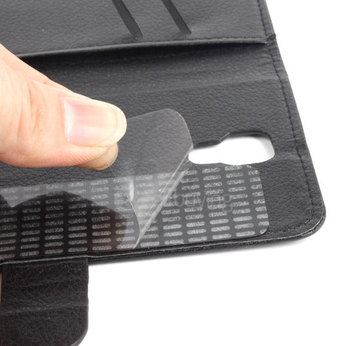Litchi Texture Protective Hard Cover Flip Stand Leather Case for Cubot P11 Smartphone - Black