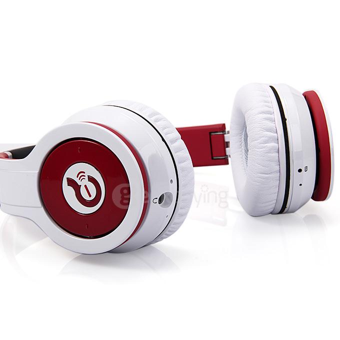 Syllable G08 Folding Design Wireless Bluetooth Stereo Headphones w/ Mic - White