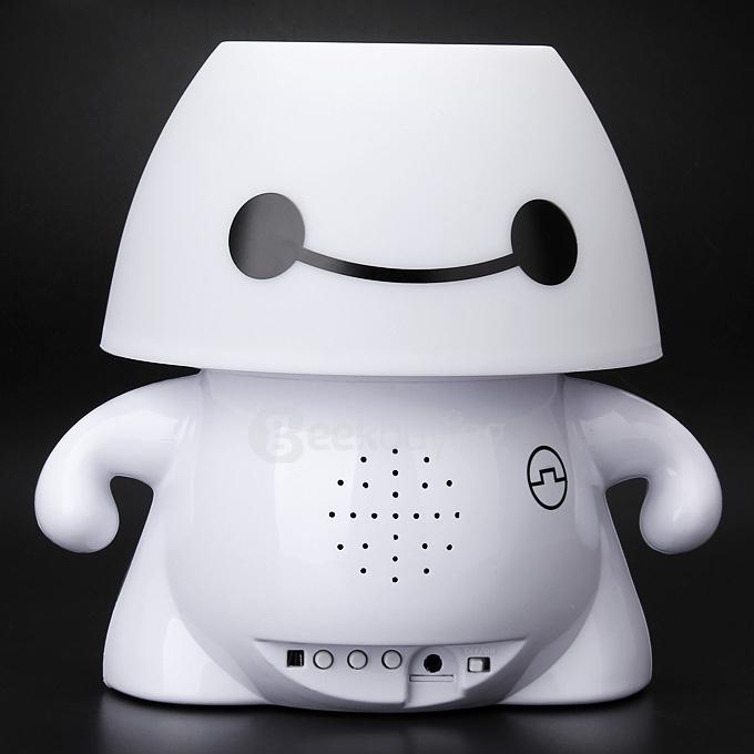 Baymax Lovely DIY Doodling Projection Lamp Battery Powered Bluetooth Speaker Projector Romantic Baymax Lamp