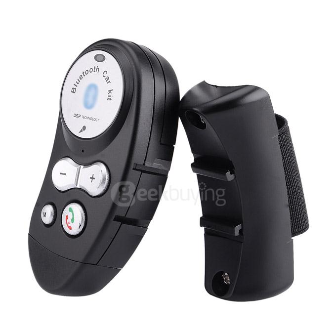 Car Steering Wheel Bluetooth V4.0+EDR Hands-free Call Kit with Mic / LED Indicator - Black
