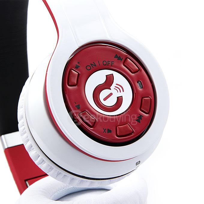 Syllable G08 Folding Design Wireless Bluetooth Stereo Headphones w/ Mic - White