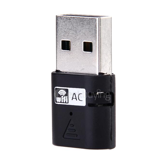 AC600 UNT-W01 2.4G/5G Wireless Dual Bands Mini USB Adapter Network WiFi Dongle for Windows - Black