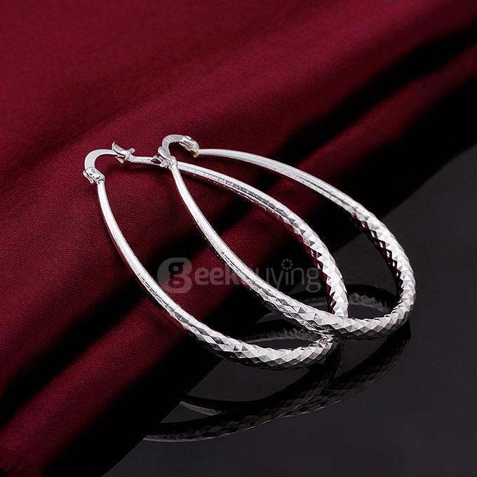 Fashion Silver Round Earrings Ear Pendants